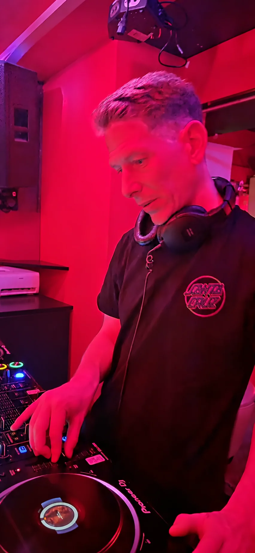 Gab Bonney at the DJ decks